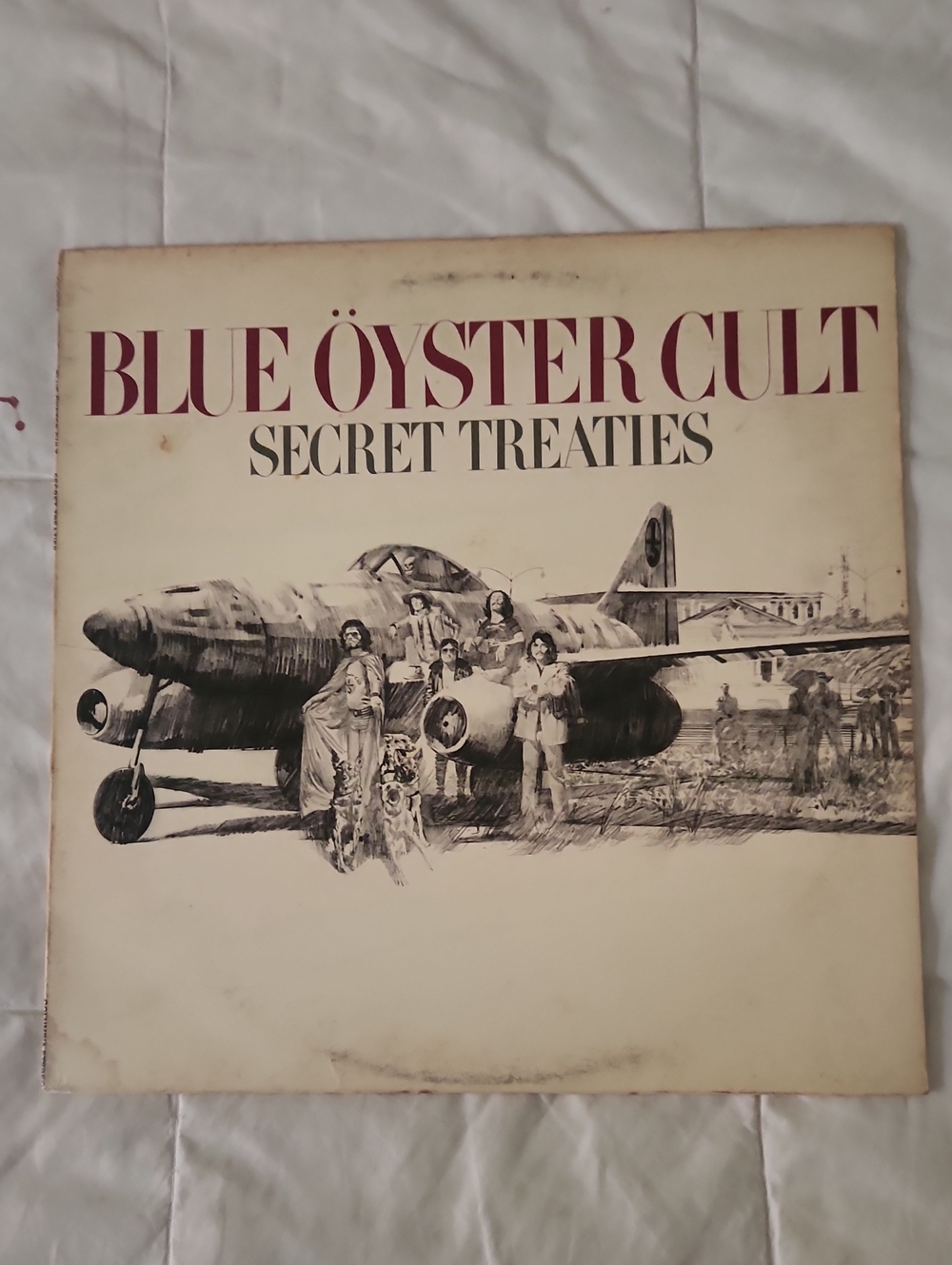 Columbia Blue Öyster Cult "Secret Treaties" Scratched Both Sides -- Cover Worn